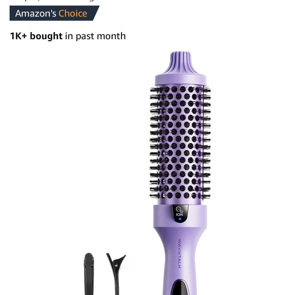 Purple Hot Air Brush for Effortless Hair Styling